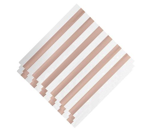 Rose Gouden Servetten 33cm 12st, Hobby en Vrije tijd, Feestartikelen, Nieuw, Verzenden
