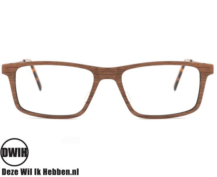 Houten brilmontuur Tampa Walnoot | met Blauw licht filte..., Diversen, Overige Diversen