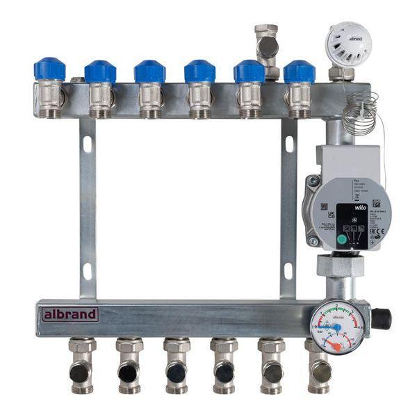 Albrand LCV+ verdeler 14-groeps met A-label pomp, Doe-het-zelf en Verbouw, Verwarming en Radiatoren, Verzenden