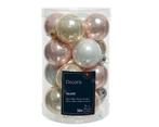Kerstbal kerstballen zachtroze kleurtjes glans hangers 3.5, Ophalen of Verzenden, Nieuw