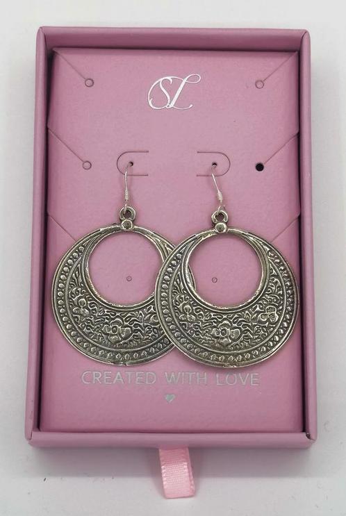 -40% Smashed Lemon  Smashed Lemon 60014 en boho ronde oorbel, Sieraden, Tassen en Uiterlijk, Oorbellen, Zilver, Nieuw, Verzenden