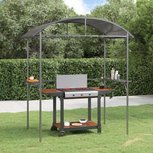 vidaXL Barbecuepaviljoen met zijplanken 220x115x230 cm staal, Tuin en Terras, Partytenten, Nieuw, Verzenden