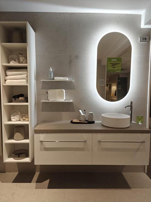 Showmodel design badmeubel 160cm met waskom mat wit - 0005, Huis en Inrichting, Badkamer | Badkamermeubels, Wastafelkast, Nieuw