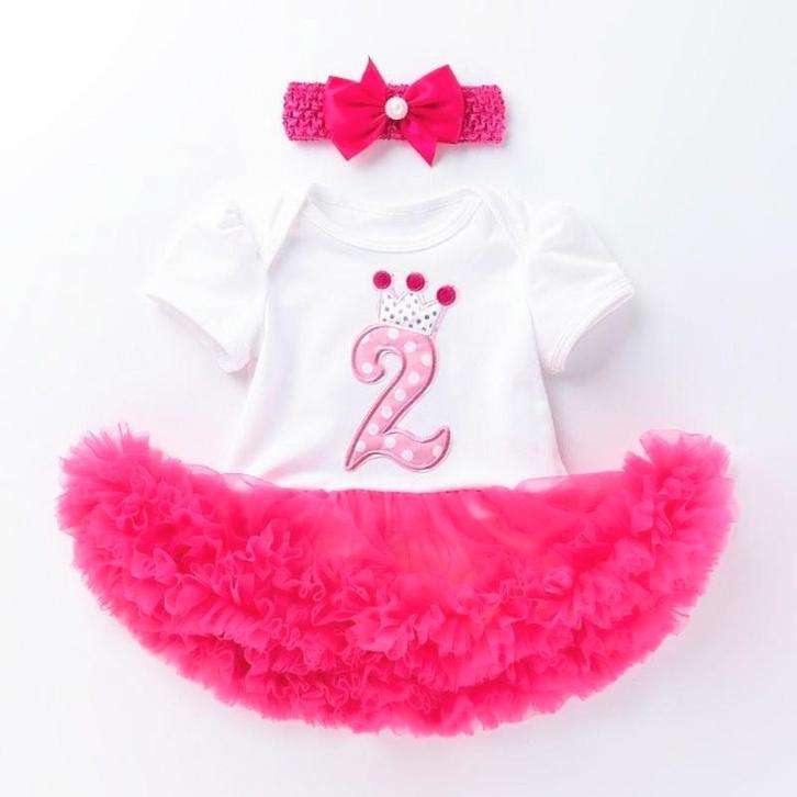 3-delig tweede verjaardag setje Little Princess, Kinderen en Baby's, Kinderkleding | Maat 92, Meisje, Nieuw, Jurk of Rok, Verzenden