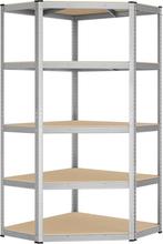 Hoekstelling - opbergrek en stellingkast - metaal met MDF, Verzenden