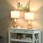 ® Tafellampen Modern 2-set Tafellampen E27 Bedlamp Linnen G
