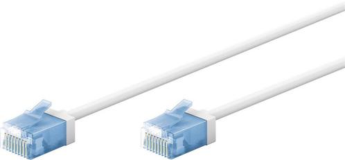 Ultra flexibele 0,5M CAT 6A-patchkabel, dun, U/UTP, wit, Computers en Software, Pc- en Netwerkkabels, Nieuw, Ophalen of Verzenden