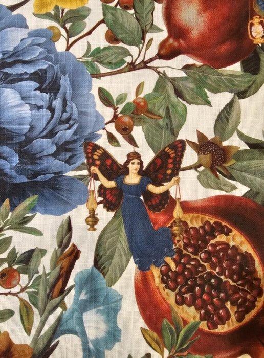 Tessuto Limited edition Donna Farfalla Art Nouveau -, Antiek en Kunst, Antiek | Kleden en Textiel