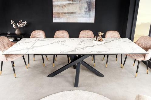 Uitschuifbare eettafel MARVELOUS 180-220-260cm wit marmer, Huis en Inrichting, Tafels | Eettafels, Ophalen of Verzenden