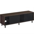 TV-meubel - Modern Living - Geribbeld glas - Asbruin, Ophalen of Verzenden, Nieuw, Modern