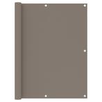 vidaXL Balkonscherm 120x500 cm oxford stof taupe, Tuin en Terras, Zonneschermen, Verzenden, Nieuw