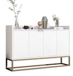 Nieuwe Witte Goude Dressoir Kast - Minimalistisch en Modern, Verzenden, Nieuw
