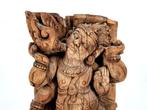 sculptuur, Kubera - 17th c. - Tamil Nadu - 32 cm - Hout, Antiek en Kunst