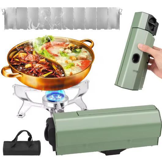 11000W draagbaar gasfornuis winddicht met 5 branders, Caravans en Kamperen, Kampeeraccessoires, Nieuw, Verzenden