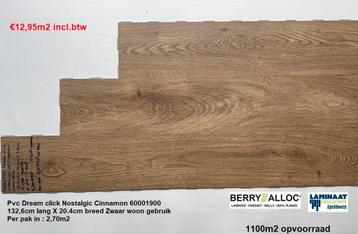 Pvc Click woon project gebruik 100 X Decor vanaf €16,95p/m2 beschikbaar voor biedingen