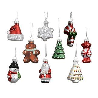 Kerstfiguur kerst ornament | Decoris | Set van 9 (Glas), Diversen, Kerst, Nieuw, Verzenden