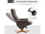 HOMdotCOM Relaxfauteuil Met Hocker En Ligfunctie - Zwart -, Verzenden, Nieuw