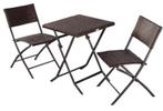 Opvouwbare Rotan Balkonset: Tafel en 2 Stoelen - Camping, Tuin en Terras, Verzenden, Nieuw