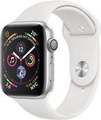 Apple Watch Series 4 44 mm aluminium zilver met sportarmband, Verzenden, Gebruikt