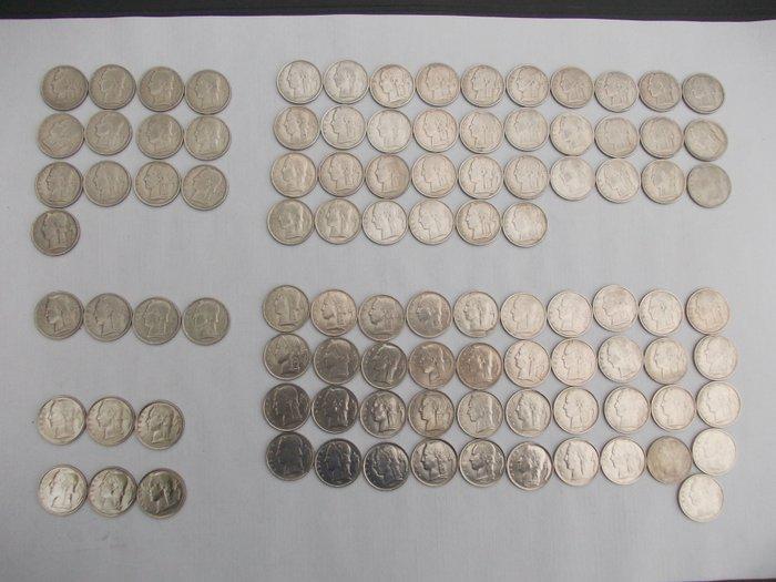 België. Prins Karel en Boudewijn. Lot van 100 x Frank, 1948, Postzegels en Munten, Munten | Nederland