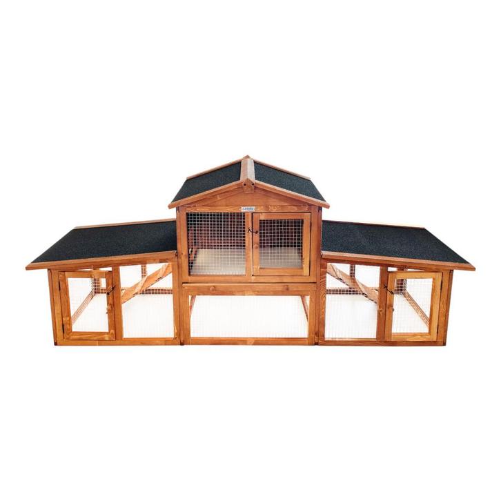 Konijnenhok | Dierenverblijf | Cavia | 204x46x84cm | Hout, Dieren en Toebehoren, Knaagdieren en Konijnen | Hokken en Kooien, Nieuw