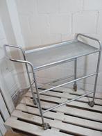 Salontafel - Vintage medische tafel, likeurkast - Staal,, Antiek en Kunst