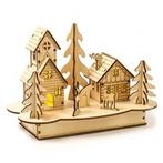 Houten kersthuisje | 22 x 12 x 15 cm | Konstsmide, Verzenden, Nieuw