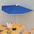 Parasol half met paal 180x90 cm azuurblauw (Overige), Nieuw, Verzenden