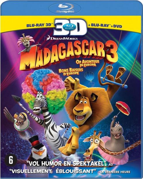 Blu-Ray Madagascar 3: Op Avontuur in Europa, Cd's en Dvd's, Blu-ray, Zo goed als nieuw, Verzenden
