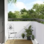 vidaXL Balkonscherm 500x90 cm poly rattan wit, Verzenden, Nieuw, Kunststof, Minder dan 1 meter