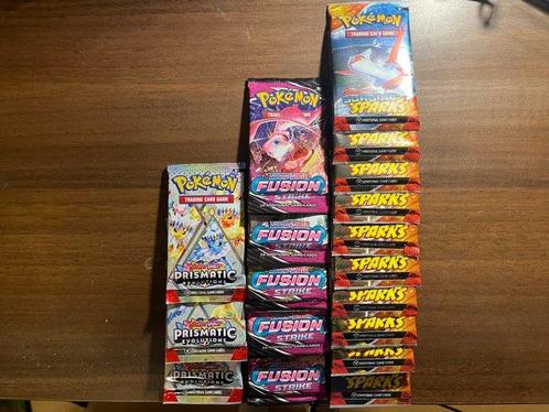 Pokemon - Surging Sparks, Prismatic Evolutiions, Fusion, Hobby en Vrije tijd, Verzamelkaartspellen | Pokémon