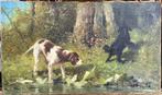 Nicola Palizzi (1820-1870) - paesaggio con cani, Antiek en Kunst, Kunst | Schilderijen | Klassiek