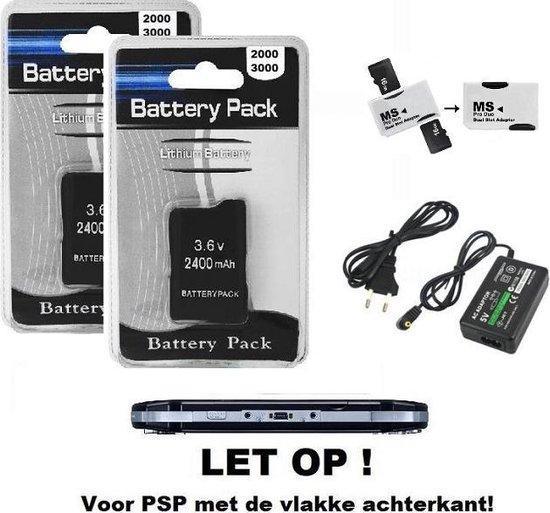 PSP 2000 / 3000 STARTSET   2x batterij + oplader + kaart, Spelcomputers en Games, Spelcomputers | Sony PSP