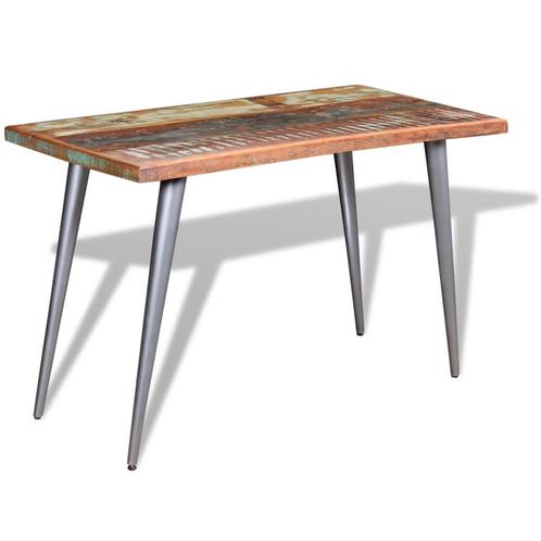 vidaXL Eettafel 120x60x76 cm massief gerecycled hout, Huis en Inrichting, Tafels | Eettafels, Nieuw, Verzenden