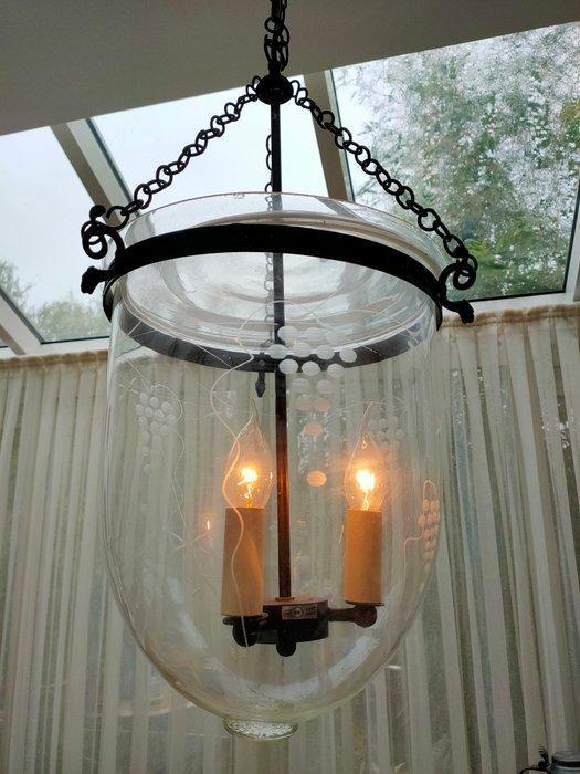 Kroonluchter - XXL - Glas, Messing - Drei kaarslampen en, Antiek en Kunst, Curiosa en Brocante