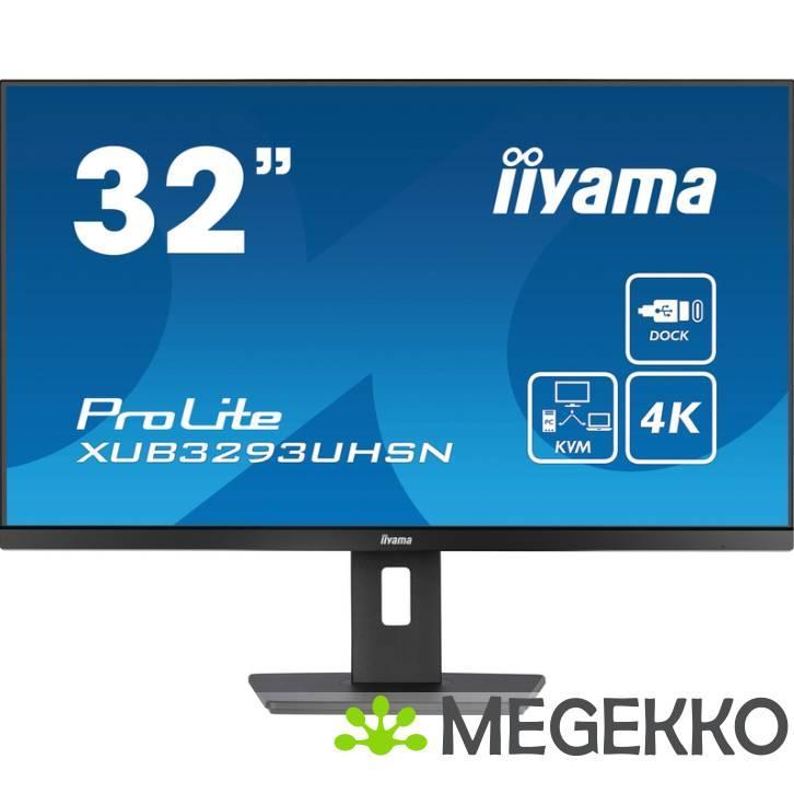 Iiyama ProLite XUB3293UHSN-B5 32  4K Ultra HD KVM IPS, Computers en Software, Monitoren, Nieuw, Verzenden