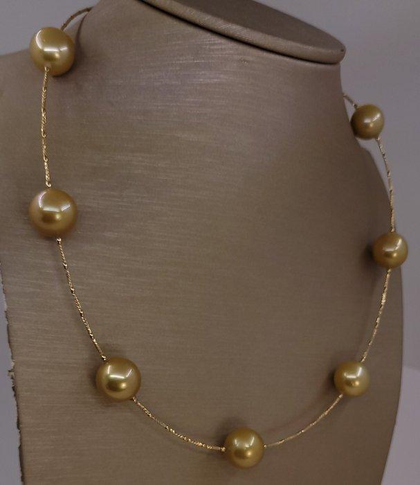 Halsketting - 18 karaat Geel goud - Gouden Zuidzeeparels, Sieraden, Tassen en Uiterlijk, Kettingen