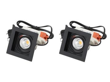 Veiling - 2x Base On led inbouwspot met trafo 90x90mm zwart beschikbaar voor biedingen