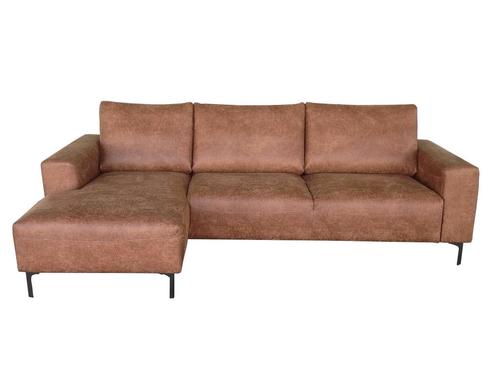 Heemskerk hoekbank / chaise lounge in stof, kunstleer, Huis en Inrichting, Banken | Bankstellen, Nieuw, Ophalen of Verzenden