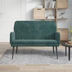 vidaXL Bankje 108x79x79 cm fluweel donkergroen, Verzenden, Nieuw, Stof, Minder dan 150 cm