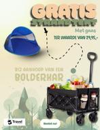 Bolderkar zwart -opvouwbaar nu met Gratis Strandtent!!, Verzenden, Opvouwbaar, Nieuw