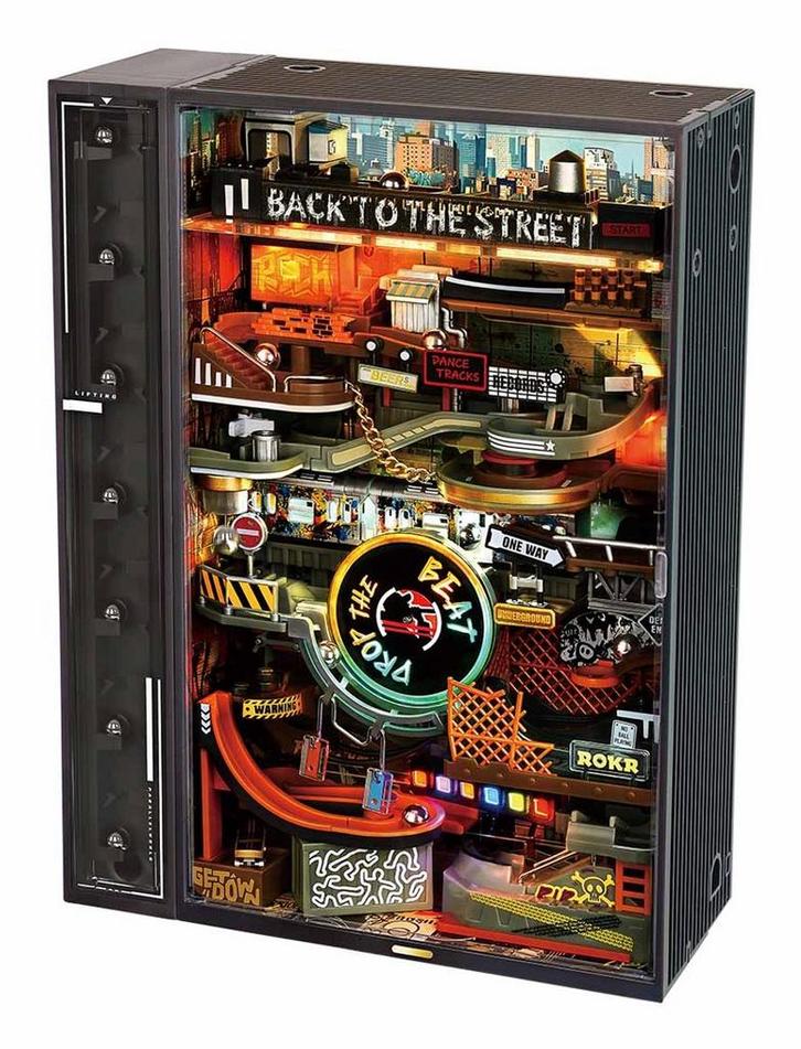 Robotime Knikkerbaan Marble Run Hip-Hop Street Bouwpakket..., Hobby en Vrije tijd, Modelbouw | Figuren en Diorama's, Nieuw, Verzenden