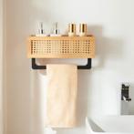 Wandrek Tervola met handdoekhouder 36x12,5x18,5 cm naturel r, Verzenden, Nieuw
