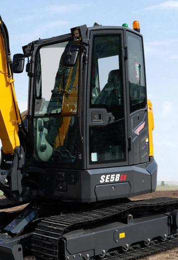 Shantui minigraver Yanmar Diesel 5.8 ton AIRCO mini graver beschikbaar voor biedingen