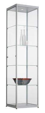 Vitrinekast 200x50x50cm Zwart Of Aluminium, Huis en Inrichting, Ophalen of Verzenden, Nieuw