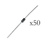 1N5817 20V 1A Scotty rectifier diode - 50 stuks, Hobby en Vrije tijd, Elektronica-componenten, Verzenden, Nieuw