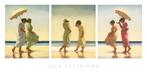 Kunstdruk Jack Vettriano - Summer Days Triptychon 70x36cm, Verzenden, Nieuw