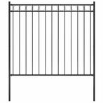 vidaXL Tuinhek staal 1,81x1,5 m zwart, Verzenden, Nieuw, IJzer, 2 meter of meer