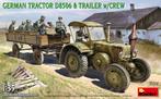 Miniart - 1/35 German Tractor D8506 En Trailer W/crew (9/21), Verzenden, Nieuw