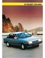 1985 TALBOT SOLARA BROCHURE NEDERLANDS, Nieuw, Author